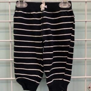 Size 09 Month - Black/White Stripe Pant