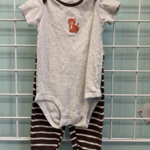 Size 12 Month - Grey/Brown Tiger Set