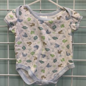 Size 18 Month - Blue/White Dinosaur Onesie