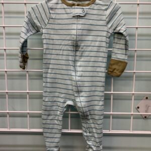 Size 06/09 Month - Green Stripe Sleeper