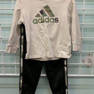 Size 2T - Brown/Black Adidas Set