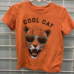 Size 2T - Orange Cool Cat Shirt