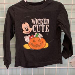 Size 3T - Black Wicked Cute Mickey Mouse Shirt