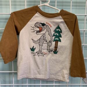 Size 3T - Brown Dinosaur Shirt