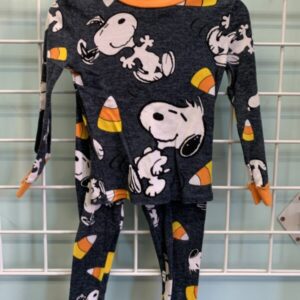 Size 3T - Grey/Orange Snoopy PJ Set