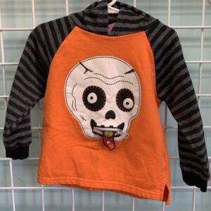 Size 3T - Black/Orange Skull Sweatshirt