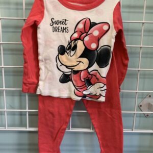 Size 4T - Pink/White Minnie Mouse PJ Set