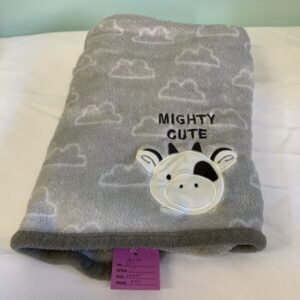 Blanket: Grey Mighty Cute Cow