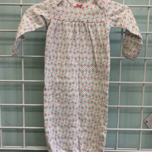 Size 00/06 - White/Pink/Green Cotton Gown