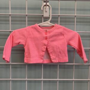 Size 00/03 Month - Pink/White Shrug