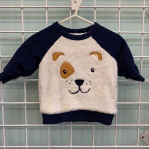 Size 06 Month - Blue/White Puppy Sweatshirt