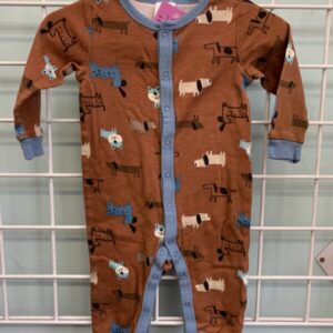 Size 06/09 Month - Brown Puppy Romper