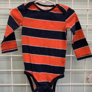 Size 18 Month - Blue/Orange Stripe Onesie