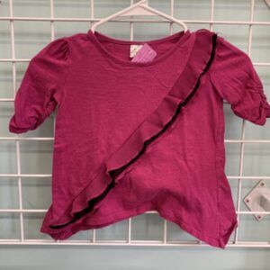 Size 5T - Pink Ruffle Shirt