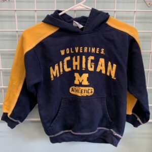 Size 8 - Blue/Yellow Michigan Wolverines Sweatshirt (stain)