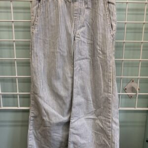 Size 8 - Blue/White Pinstripe Wide Leg Jean
