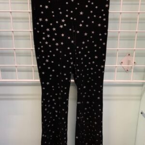 Size 10/12 - Black/Silver Star Legging
