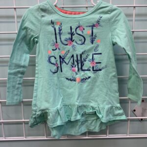 Size 3T - Green Just Smile Shirt