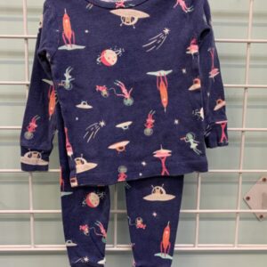 Size 24 Month - Blue Space Girl PJ Set