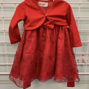 Size 18 Month - Red Sequin Dress with Shrug