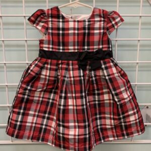 Size 12 Month - Red/Black Plaid Dress
