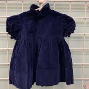 Size 12 Month - Blue Velvet Vintage Dress