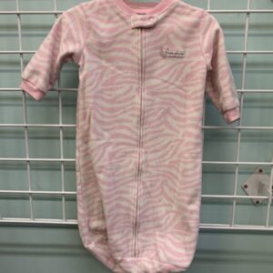 Size 03/06 OS Month - Pink/White Zebra Sleep Sack