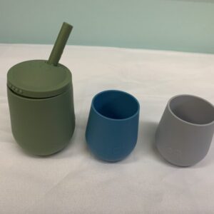 Gear: EZPZ Grey/Blue/Green Silicone Mini Cup Set