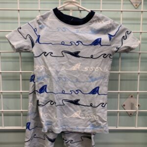 Size 8 - Blue Shark Organic PJ Set