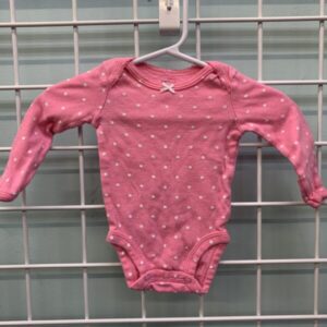 Size 00 Newborn - Pink Polka Dot Onesie