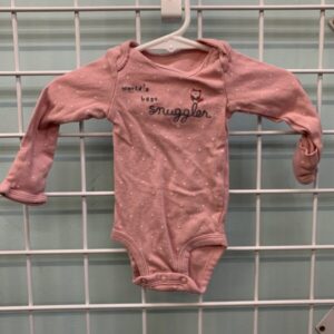Size 00 Newborn - Pink World's Best Snuggler Onesie