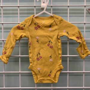 Size 00 Newborn - Yellow Flower Onesie