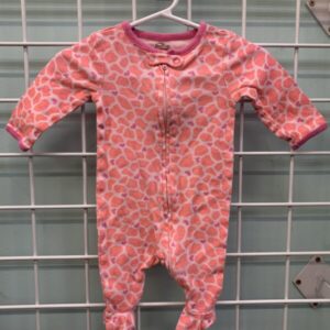 Size 00 Newborn - Pink Print Sleeper