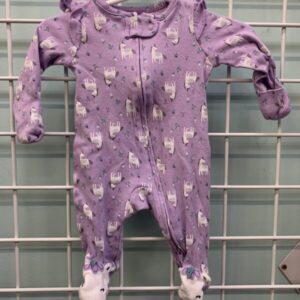 Size 00 Newborn - Purple Unicorn Sleeper