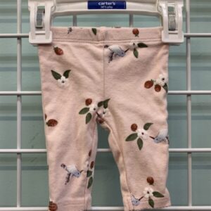 Size 00 Newborn - Pink Strawberry & Hummingbird Pant