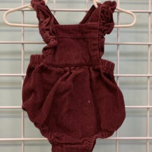 Size 00/03 Month - Maroon Corduroy Romper