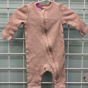 Size 00/03 Month - Pink Ribbed Romper