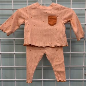 Size 00/03 Month - Orange Polka Dot Set
