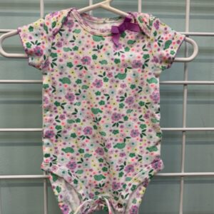 Size 03 Month - White/Purple Turtle Onesie