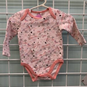 Size 03/06 Month - Pink Unicorn Onesie