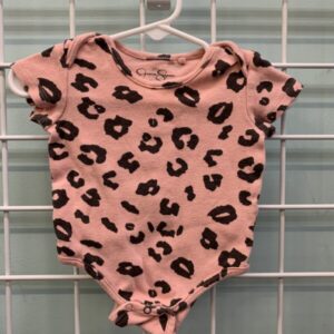 Size 03/06 Month - Pink Cheetah Onesie