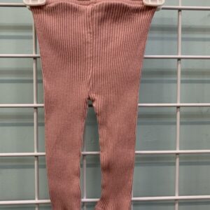 Size 03/06 Month - Pink Ribbed Legging (Narrow)