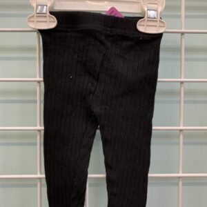 Size 03/06 Month - Black Ribbed Legging