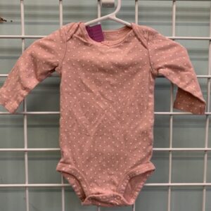 Size 06 Month - Pink/White Polka Onesie