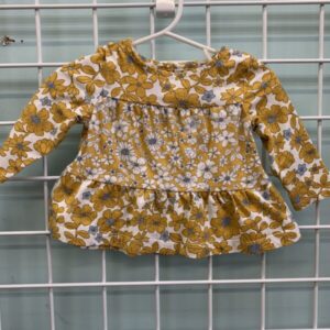 Size 06 Month - Yellow Floral Shirt