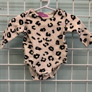 Size 06/09 Month - Brown Cheetah Onesie