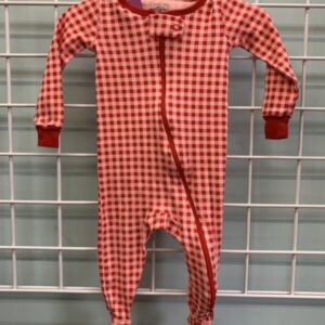 Size 09 Month - Red/Pink Checkered Sleeper