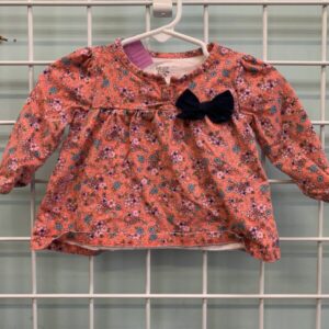 Size 09 Month - Orange Floral Shirt