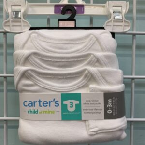 Size 00/03 Month - White Onesies - 3 Pack (New)