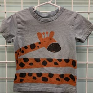 Size 2T - Blue Giraffe Shirt